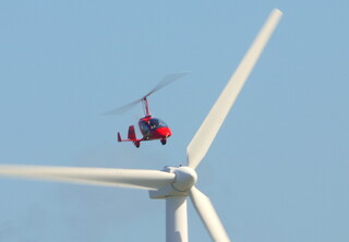 Close call with a wind turbine