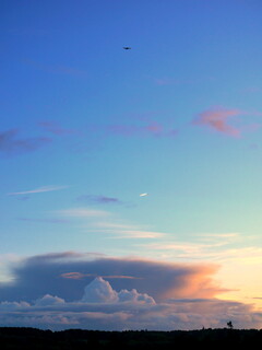 Golden hour aeroplane