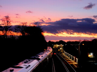 Sunset railway sidings